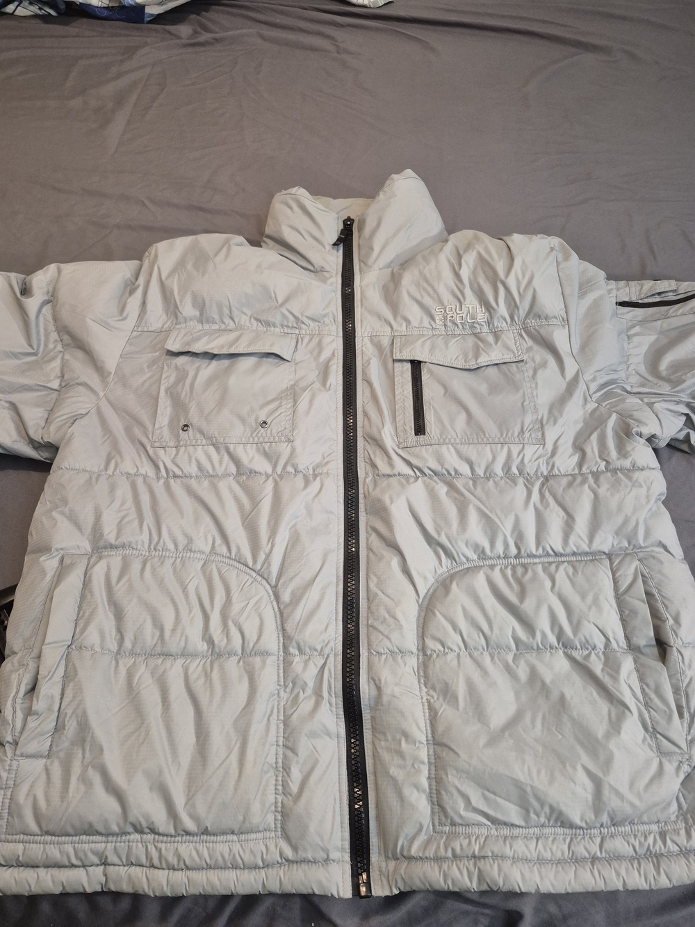 South Pole Light Gray Men's Puffer Jacket